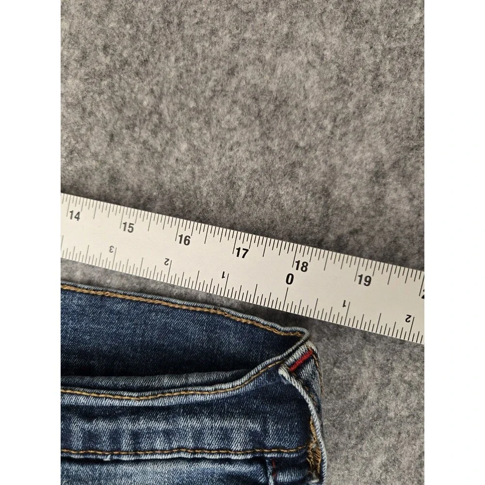 True Religion Mens Ricky Flap SN Straight Leg Jeans Blue Rinse 38x33 22673